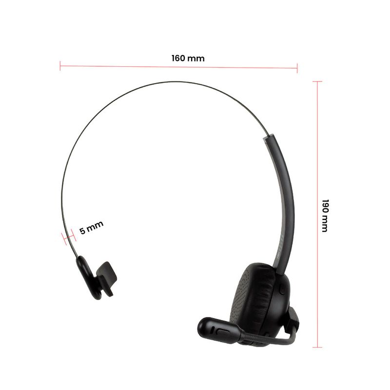 55335 - AUDIFONOS DIADEMA CON MICROFONO INALAMBRICO MONOAURAL