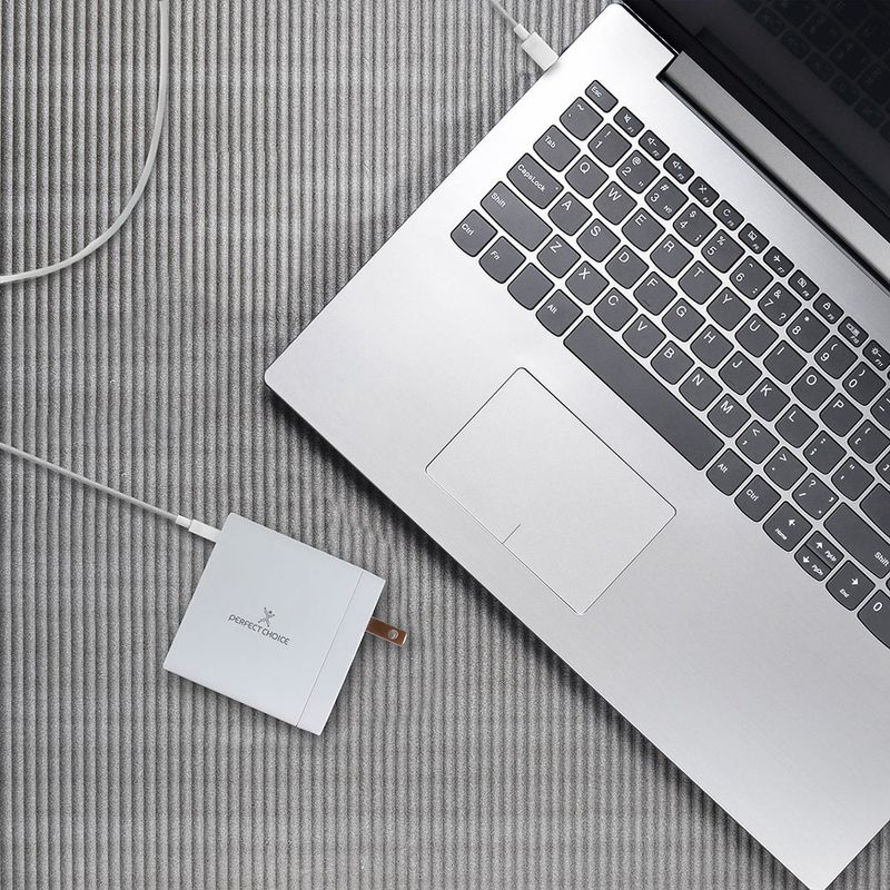 55349 - CARGADOR DE PARED USB TIPO-C & USB TIPO-A, 65W CARGA RÁPIDA