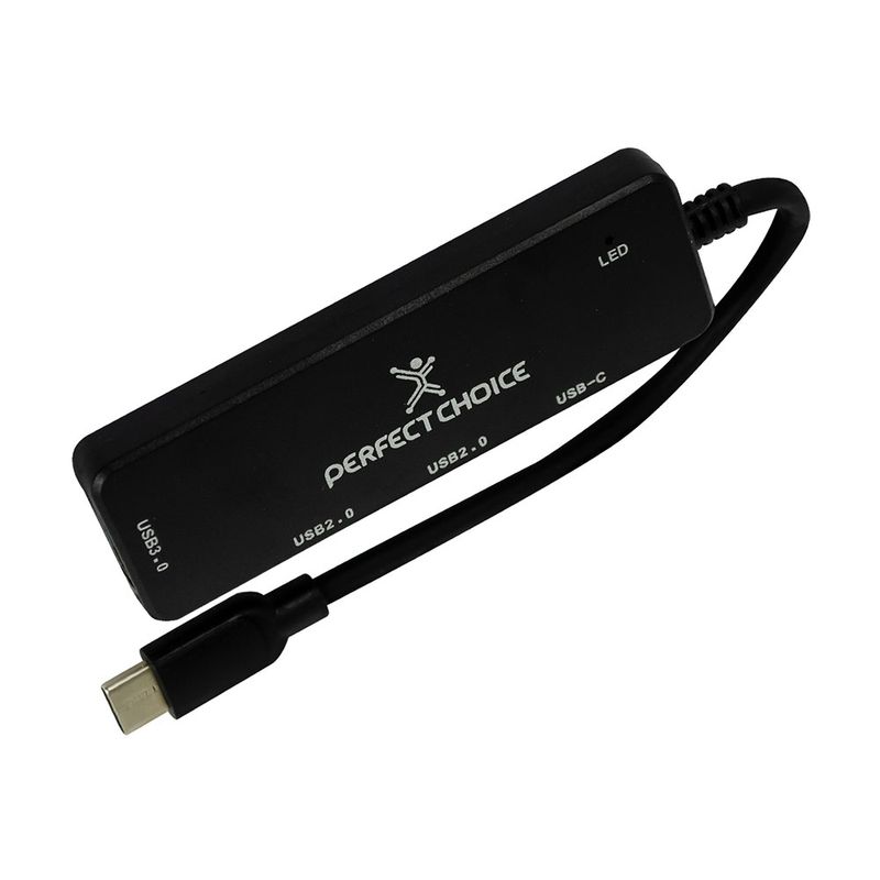 55350 - HUB PERFECT CHOICE USB-C 3 EN 1, USB-A 3 0 / USB-A 2 0 / USB-C