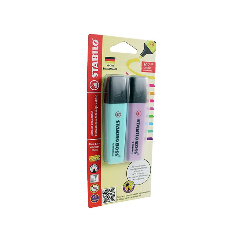 55412 - MARCATEXTOS STABILO BOSS COLOR PASTEL BTL CON 2
