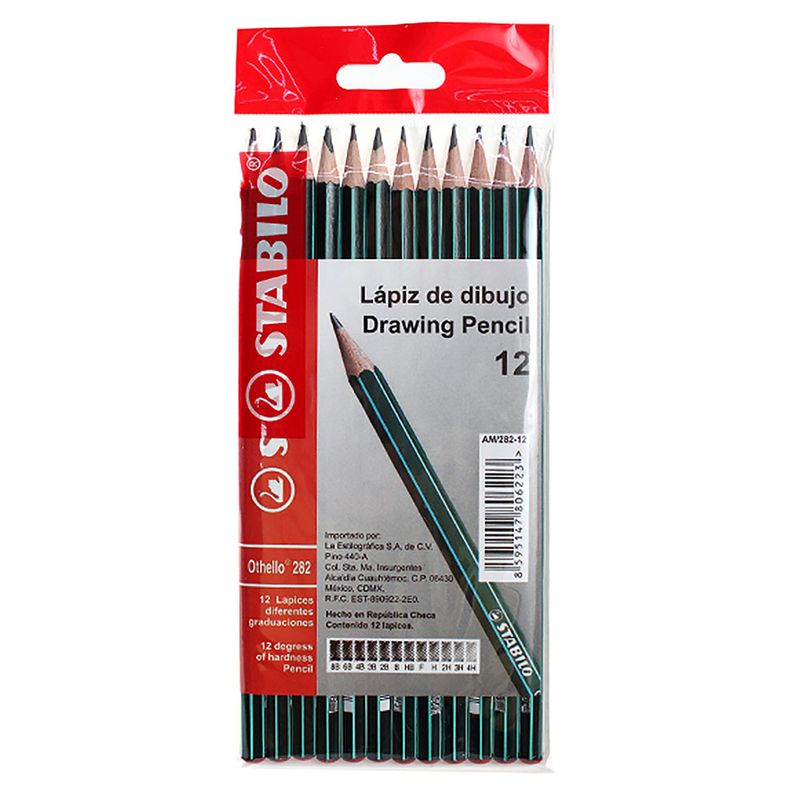 55279 - LAPIZ DE DIBUJO STABILO OTHELO CON 12 GRADUACIONES