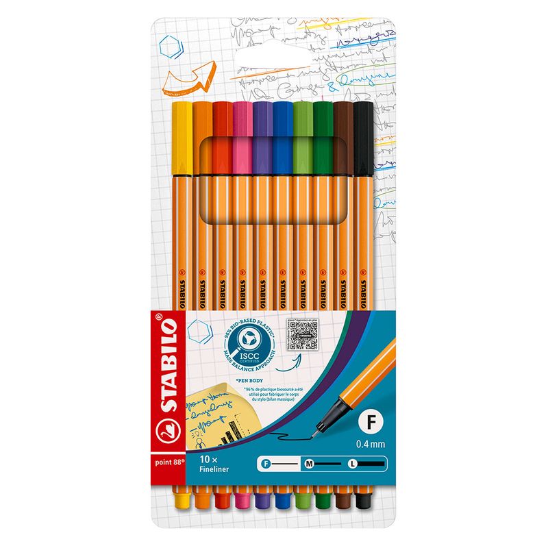 55276 - ROTULADOR ULTRAFINO STABILO POINT 88 COLOR SURTIDO BTL CON 10
