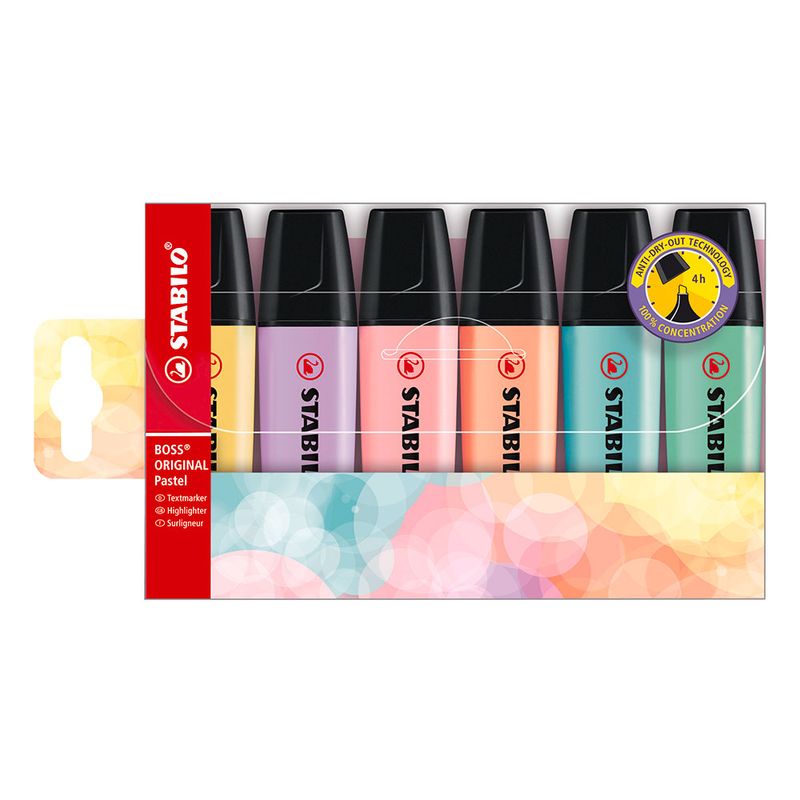 55269 - MARCATEXTOS STABILO BOOS COLOR PASTEL C/6