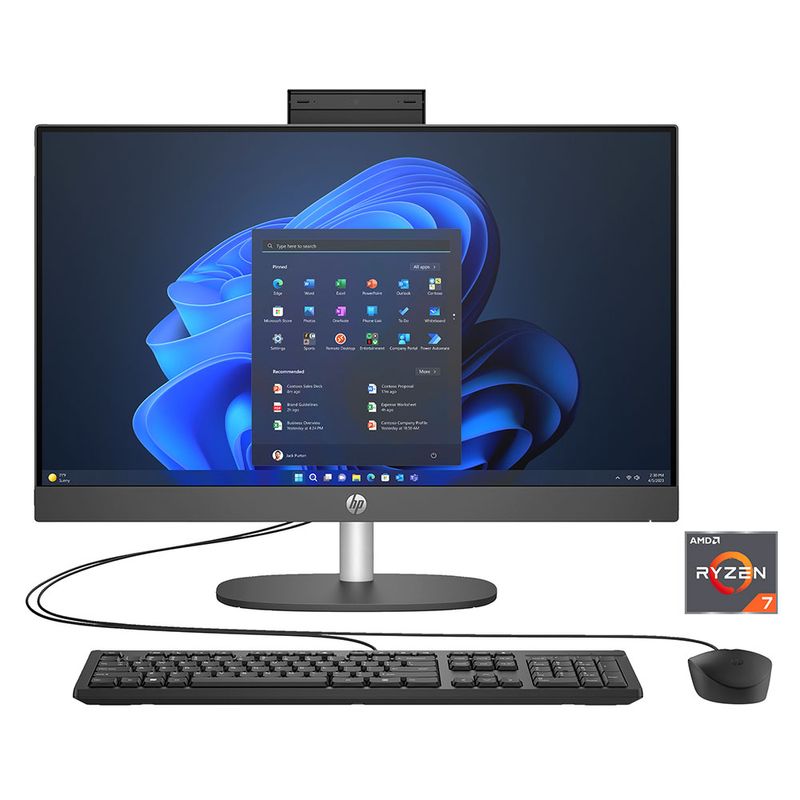 COMPUTADORA ALL IN ONE HP PRO ONE 245 G10, RYZEN 7 7730U, 8GB RAM, 512GB SSD, 238" FHD, WIN11 HOME
