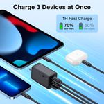 55474 - CARGADOR DE PARED TIPO C USB-A CON CABLE USB-C A USB-C 2M