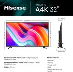55505 - PANTALLA SMART  TV LED 32" HISENSE VIDAA HD (1366X768) WIFI HDMI USB 60HZ