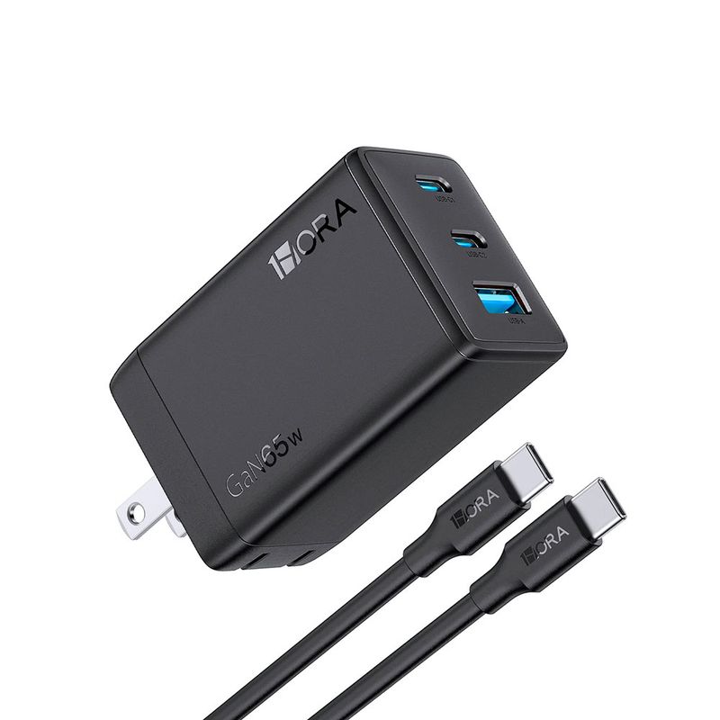 53727 - CARGADOR DE PARED TIPO C USB-A CON CABLE USB-C A USB-C 2M