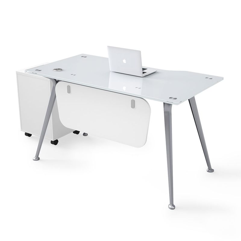 55527 - ESCRITORIO DE CRISTAL 1 20 MTS  CON ARCHIVERO MOVIL