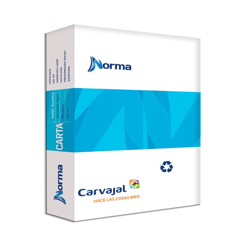 PAPEL NORMA CARTA BLANCO 37K C/500HJS