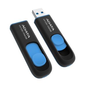 Memoria Usb Adata Auv128-256G-Rbe, Negro / Azul, 256 Gb, Usb 3.2 Gen1 Auv128-256G-Rbe