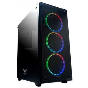 Gabinete Gaming Naceb Technology Player Crystal Case Na-0603, Full Atx, Negro Na-0603