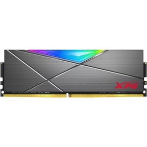 Memoria Ram Adata Spectrix D50, 8 Gb, Ddr4, 3200 Mhz, Udimm, Con Iluminación Rgb. Disipador Tungsten Grey Ax4U32008G16A-St50