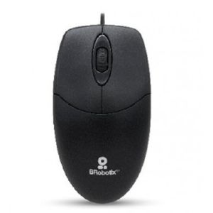 Mouse Básico Usb Brobotix 497202, Negro, 3 Botones, Alámbrico, Óptico 497202