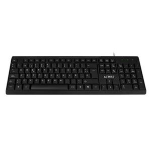 Teclado Acteck Te-200, Usb, Estándar, Negro, Alámbrico Ac-928946