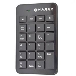 Teclado Numérico Naceb Technology Na-0104, Numérico, Negro Na-0104