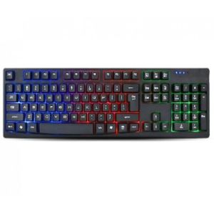 Teclado 841581 Brobotix,  Iluminado Rgb. Interfaz Usb. Diseño Ergonómico. Iluminación En 3 Colores Degradado. Plug  841581