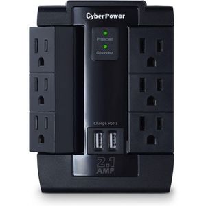 Supresor De Picos De Pared Cyberpower P600Wsurc1, 6 P600Wsurc1