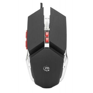 Mouse Óptico Gaming Manhattan 179348, Juego, Óptico, 3200 Dpi, Negro 179348