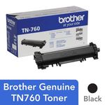 3623 - Brother TN760 cartucho de tóner 1 pieza(s) Original Negro