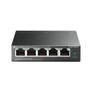 Switch No Administrable (Tl-Sf1005Lp) De (5) Puertos Rj45 10/100 Mbps Y (4) Puertos Poe Tl-Sf1005Lp
