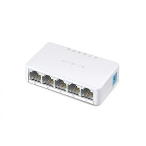 Mini Switch Mercusys Ms105, Color Blanco, 5 Puertos, Rj-45 Ms105