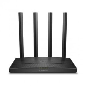Router Inalámbrico Tp-Link Archer C6 , 300 Mbps En 2.4Ghz Y 867 Mbs En 5Ghz, 4, Negro Ac1200