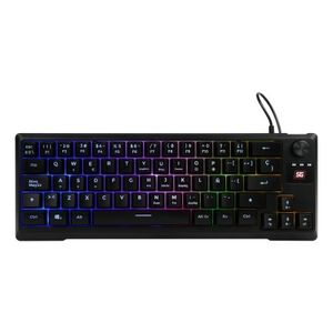 Teclado Vorago Start The Game Kb-506 Tkl Factor 65%, Rgb, Rueda Multimedia, Alámbrico, Anti Ghosting, Usb Negro Kb-506
