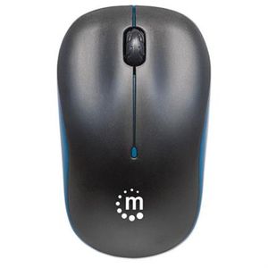 Mouse Manhattan Success Inalámbrico Óptico 1000 Dpi Color Negro-Azul Mncmosab003