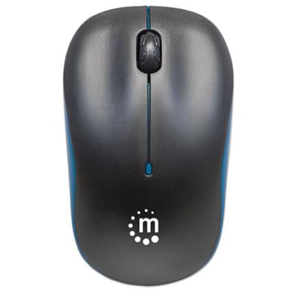 33485 - Mouse Manhattan Success Inalámbrico Óptico 1000 dpi Color Negro-Azul