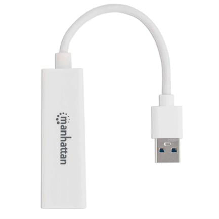 33589 - Adaptador Manhattan Súper Velocidad USB 3 0 a RJ-45 GB Ethernet Color Blanco