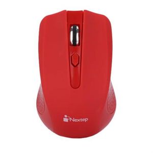 Mouse Nextep Inalámbrico Usb Color Rojo 1600 Dpi Baterías Incluidas Nxcmosab002