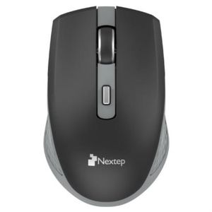 Mouse Nextep Inalámbrico Recargable Switch Encendido 1600 Dpi Color Negro-Gris Nxemosab004
