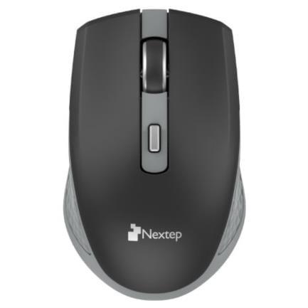 33525 - Mouse Nextep Inalámbrico Recargable Switch Encendido 1600 dpi Color Negro-Gris
