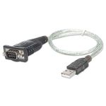 33718 - Convertidor Manhattan USB a Serial DB9M 45cm