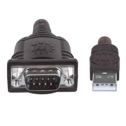 33691 - Convertidor Manhattan USB a Serial DB9M 45cm Bolsa