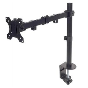 Soporte Monitor Manhattan 13" A 32" Escritorio Brazos Doble Articulación Color Negro Mncsopab002