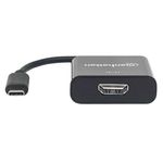33677 - Convertidor Manhattan Video USB-C a HDMI Hembra Color Negro