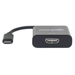 Convertidor Manhattan Video Usb-C A Hdmi Hembra Color Negro Mnccovad005
