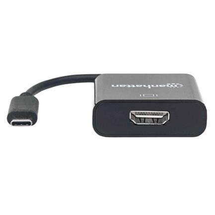 33677 - Convertidor Manhattan Video USB-C a HDMI Hembra Color Negro