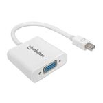 33994 - Adaptador Manhattan Mini DisplayPort-M a VGA-H Activo Color Blanco