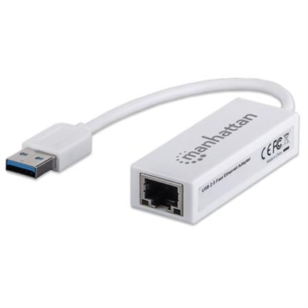 10357 - Adaptador Manhattan Fast Ethernet USB 2 0 Alta Velocidad 10/100 Color Blanco