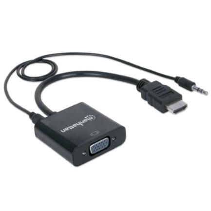 33560 - Convertidor Manhattan HDMI/VGA con Audio Color Negro