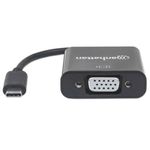 34140 - Convertidor Manhattan Video USB-C 3 1 a VGA-H Color Negro