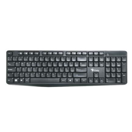 34090 - Teclado Stylos Tech Inalámbrico Ergonómico USB Color Negro