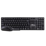 33838 - Kit Teclado y Mouse Stylos Inalámbrico 105 Teclas 1200 dpi USB Nano Alcance 10m Color Negro