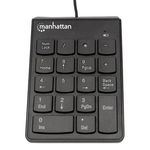 33469 - Teclado Numérico Manhattan Alámbrico USB 18 Teclas Color Negro
