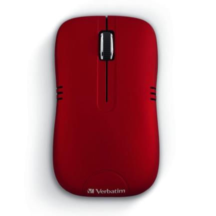 33528 - Mouse Verbatim Serie Commuter Óptico Inalámbrico 1200 dpi Color Rojo Mate