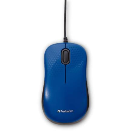 33740 - Mouse Verbatim Silent Corded Óptico Color Azul