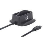 33962 - Base Manhattan Conexión Dual USB 3 0 SuperSpeed Disco duro SATA 2 5" Color Negro