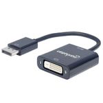 34136 - Adaptador Manhattan DisplayPort 1 2a M a DVI-D H Activo Color Negro